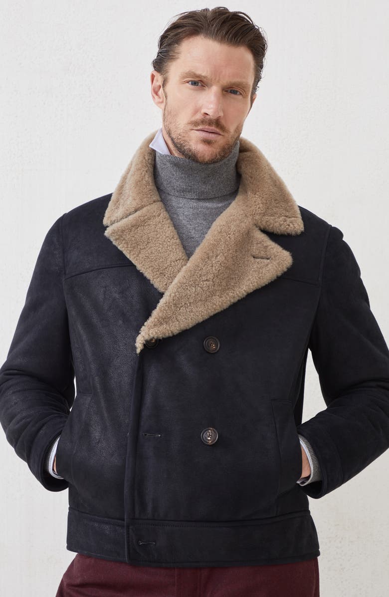 Brunello Cucinelli Shearling jacket, Alternate, color, Black