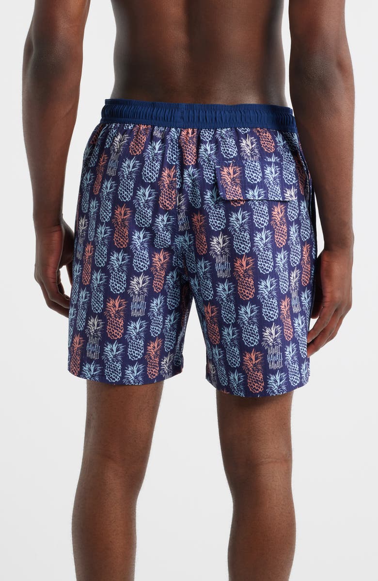 Tommy Bahama Naples Piña Aloha 6-Inch Performance Swim Trunks, Alternate, color, Island Navy