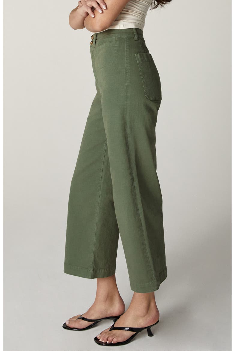 Gemma Crop Wide Leg Jeans, Alternate, color, GREEN