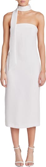 Endless Rose Women's Choker Tie Midi Dress - White