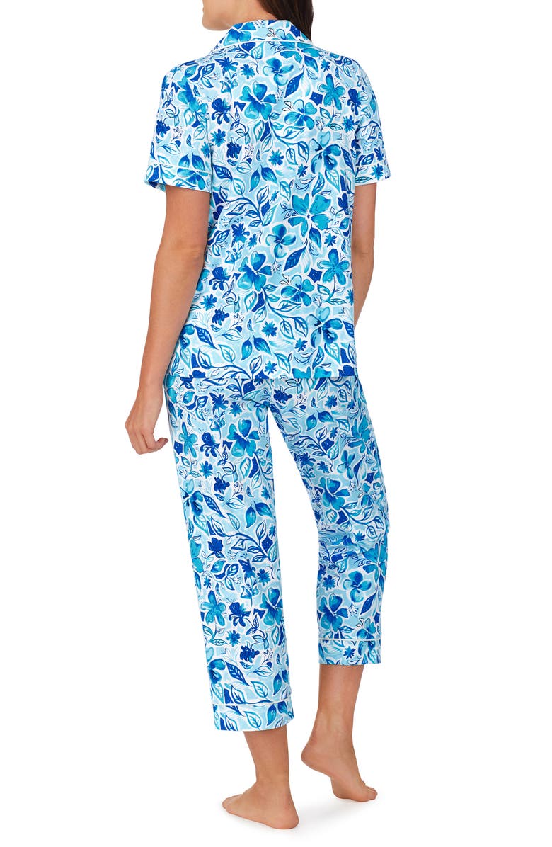 BedHead Pajamas Print Organic Cotton Jersey Crop Pajamas, Alternate, color,