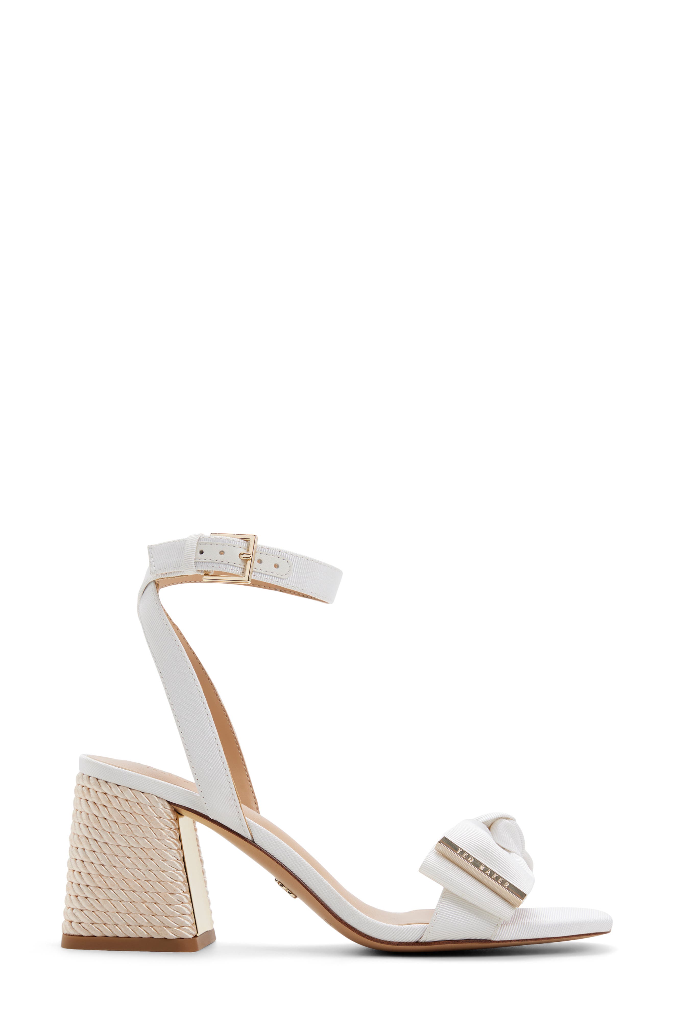 Ted Baker London Giana Block Heel Sandal, Alternate, color, White