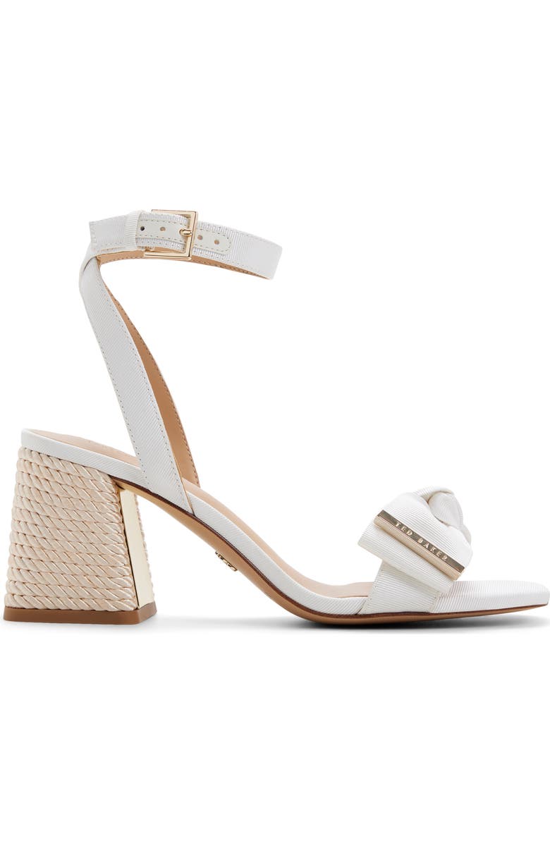 Ted Baker London Giana Block Heel Sandal, Alternate, color, White