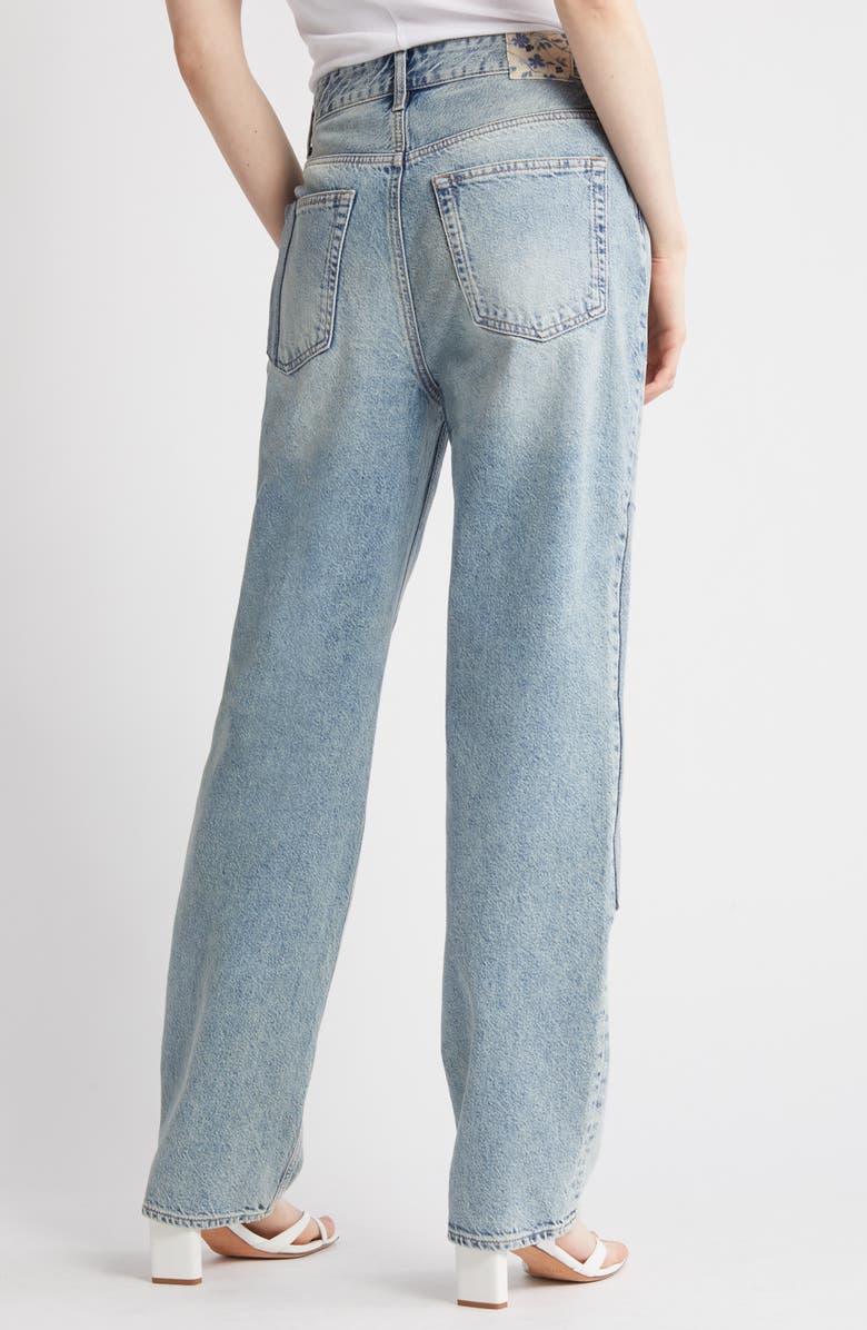 AG Clove Patched High Waist Relaxed Straight Leg Jeans, Alternate, color, Nomad