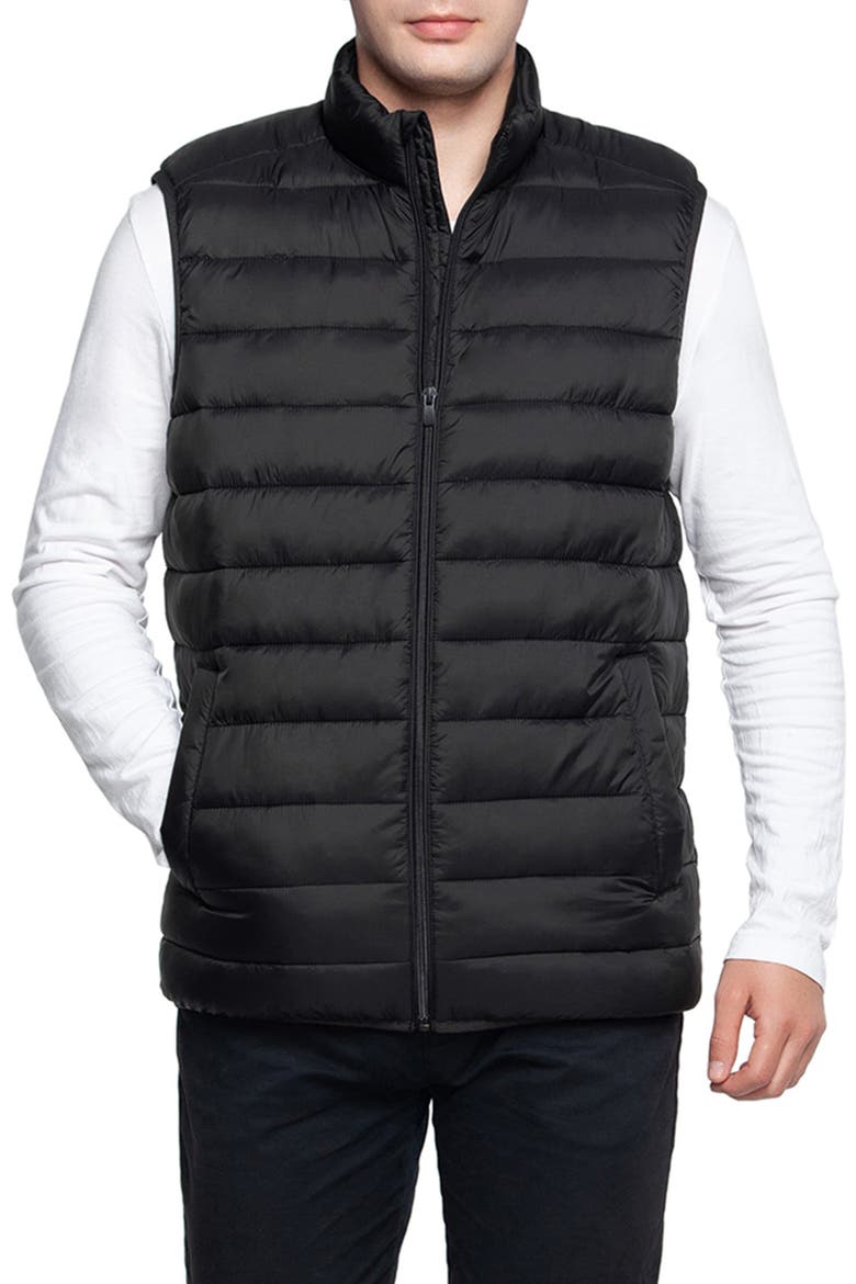 Lightweight Puffer Vest, Main, color, Black