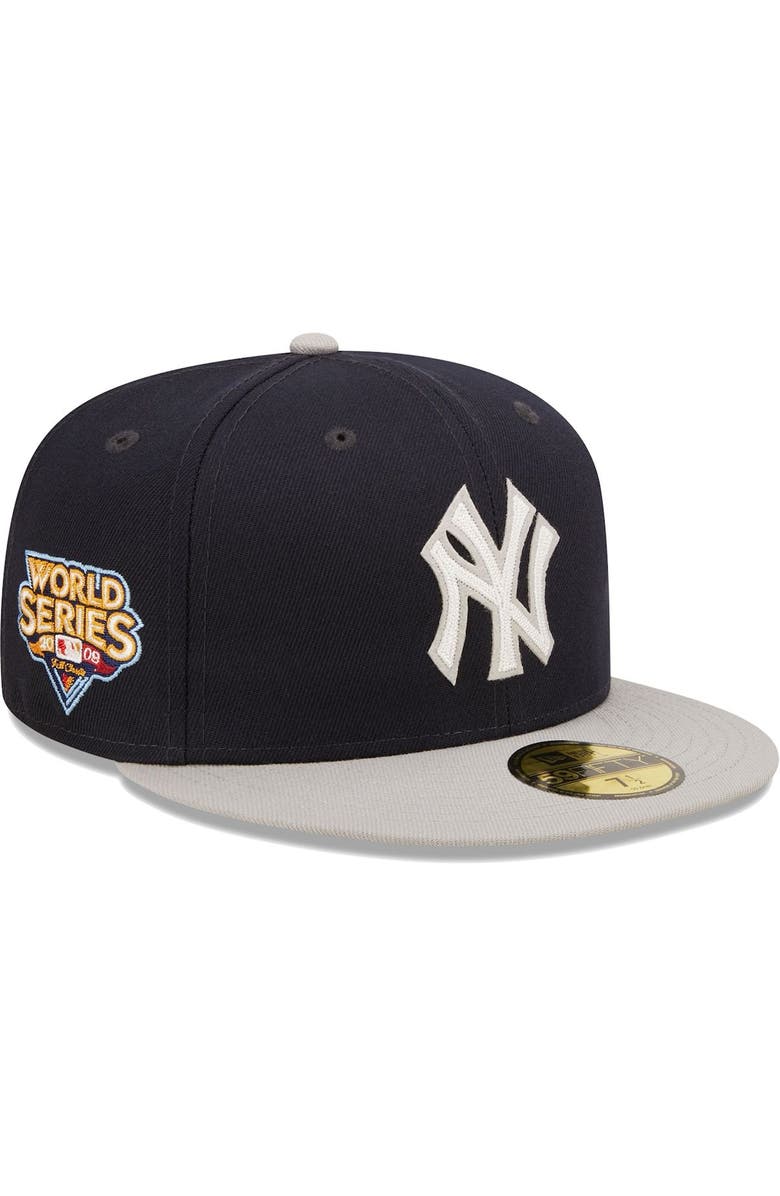 New Era Men's New Era Navy/Gray New York Yankees 2009 World Series Champions  Letterman 59FIFTY Fitted Hat, Main, color, 