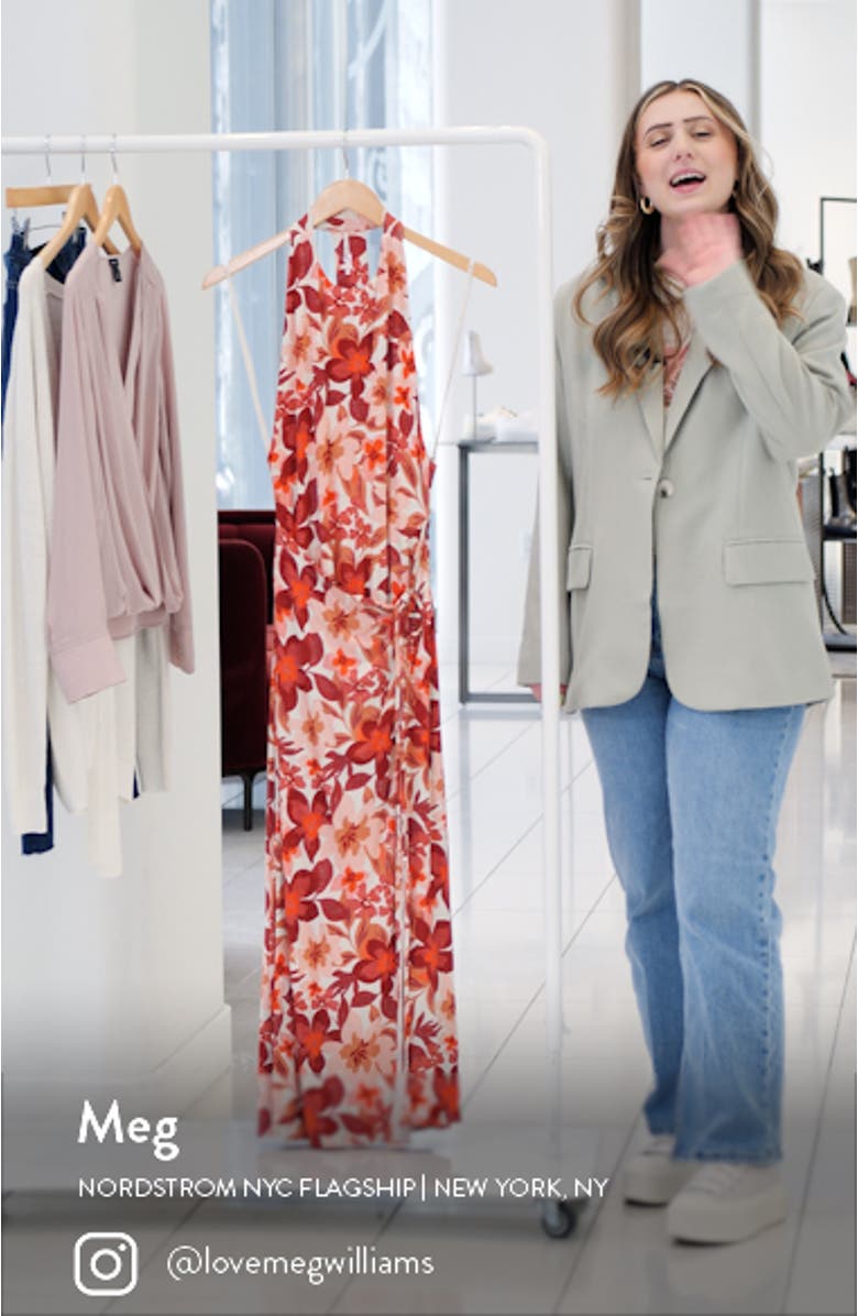 Mimi Floral Racerback Cutout Tank Maxidress, sales video thumbnail