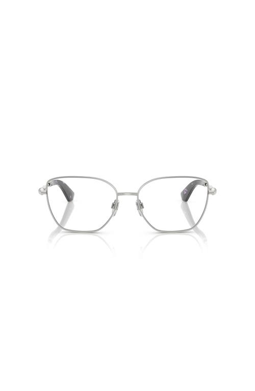 Burberry 56mm Cat Eye Optical Glasses In Metallic