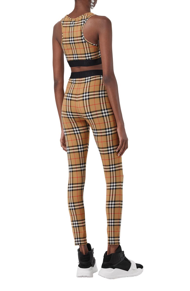 Burberry Belvoir Vintage Check Leggings, Alternate, color, 
