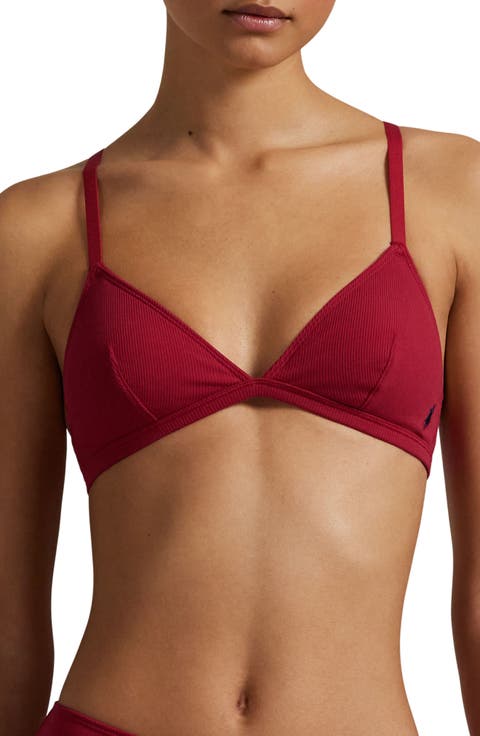 Stretch Cotton Rib Triangle Bralette