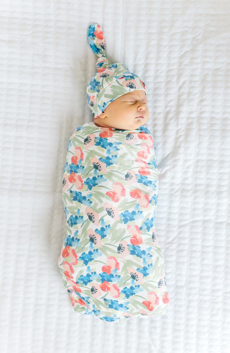 Copper Pearl Print Swaddle Blanket, Alternate, color, Wren