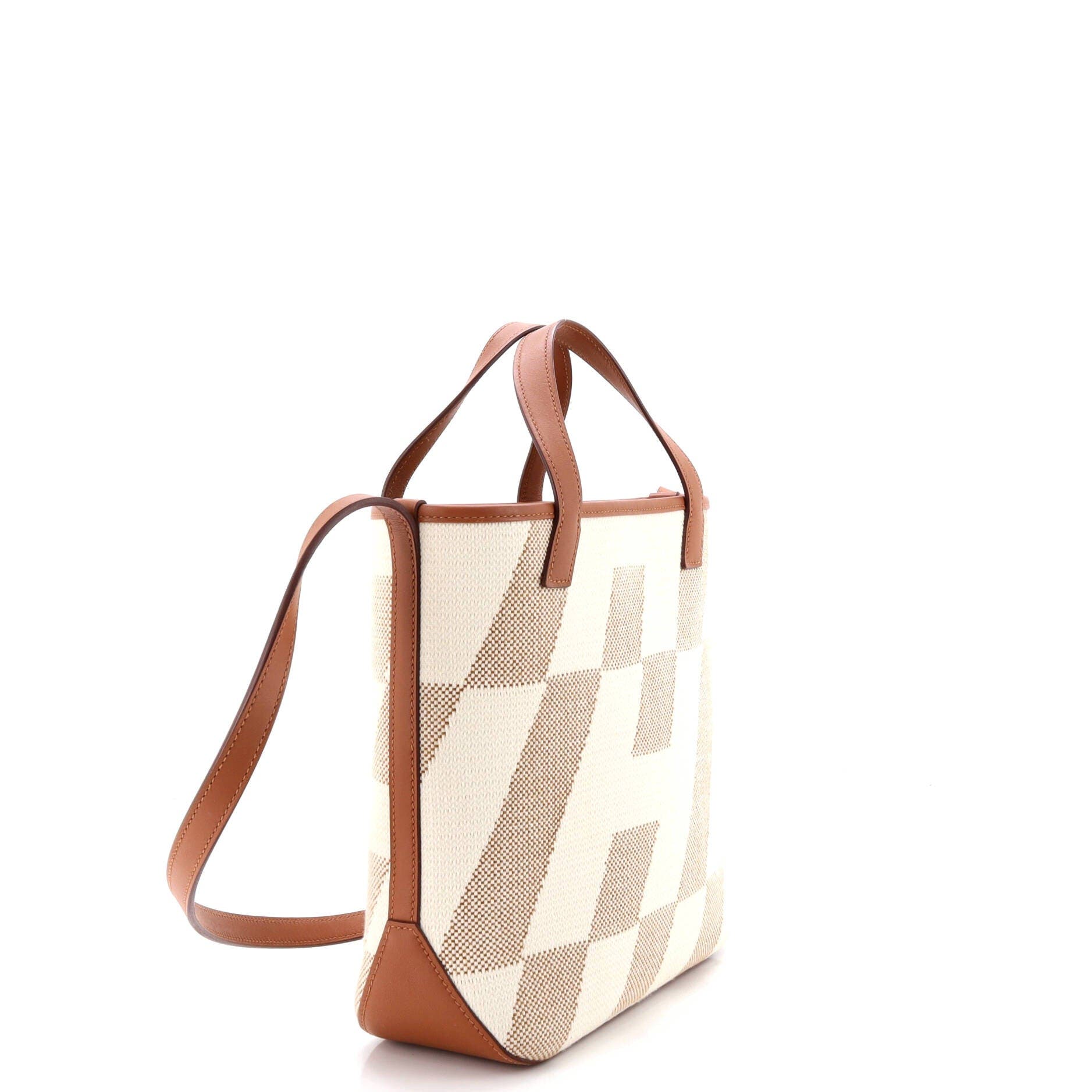 Pre-Owned Hermes Cabas H en Biais Tote Canvas with Leather 27, Alternate, color, Gold