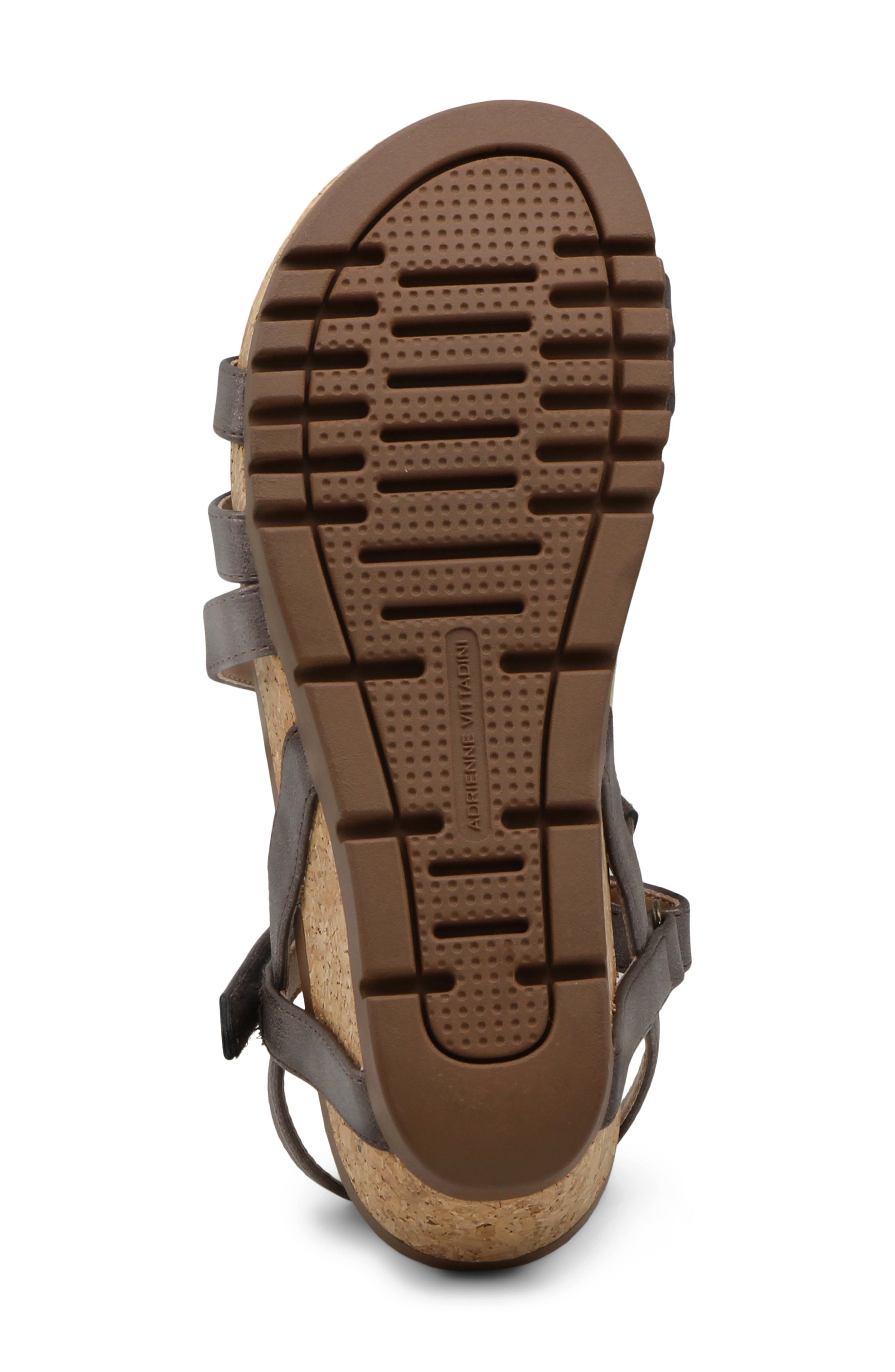 Adrienne Vittadini Jingle Platform Wedge Sandal, Alternate, color, Brown