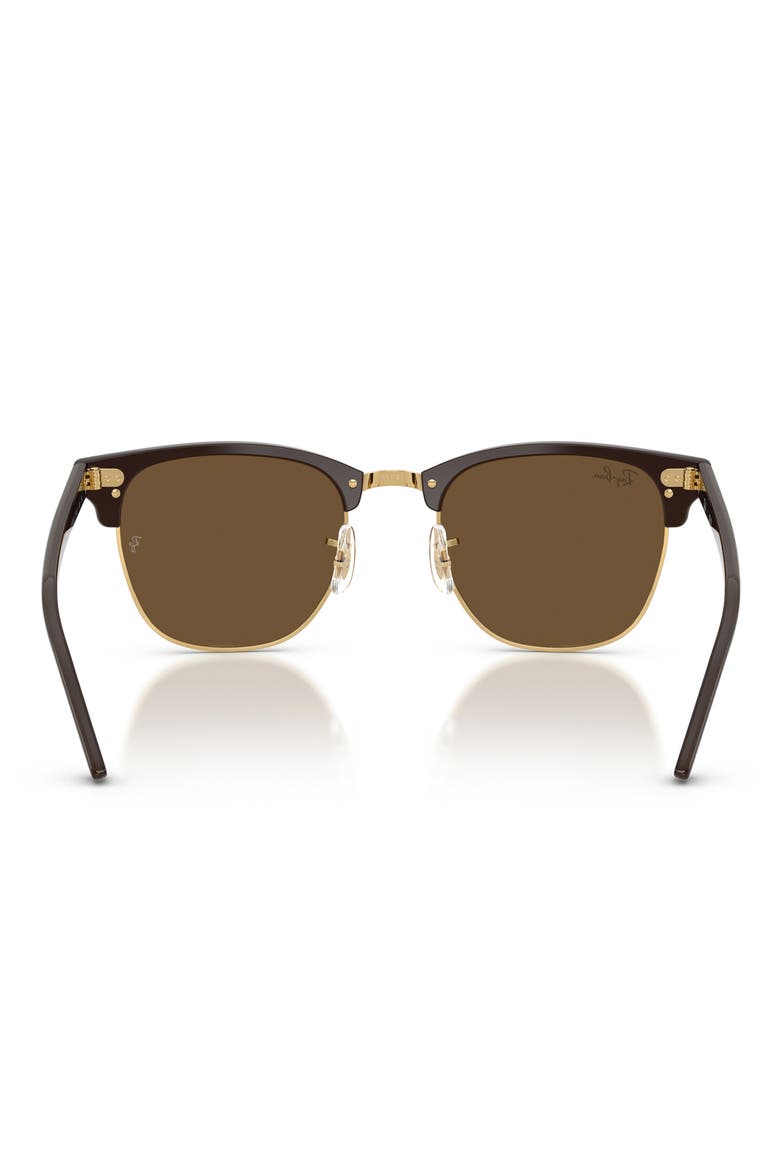 Clubmaster 51mm Square Sunglasses, Alternate, color, BROWN ON GOLD / DARK BROWN