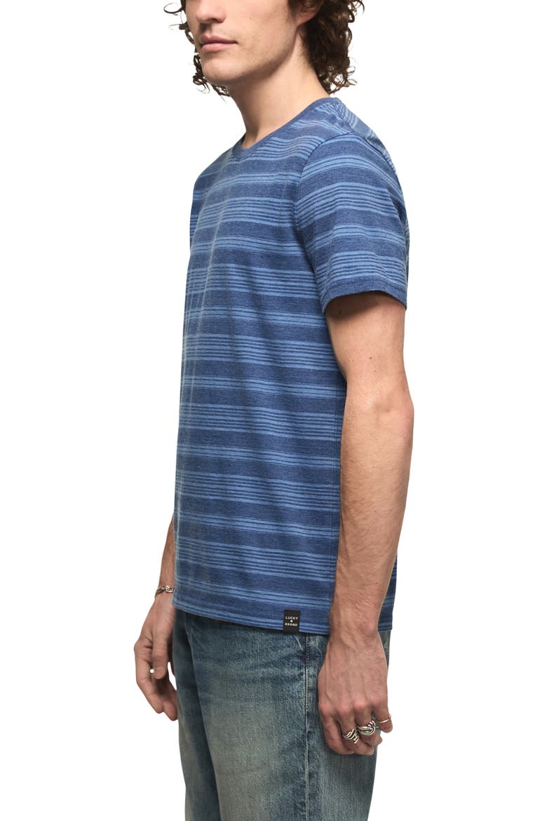 Stripe Crewneck T-Shirt, Alternate, color, BLUE MULTI