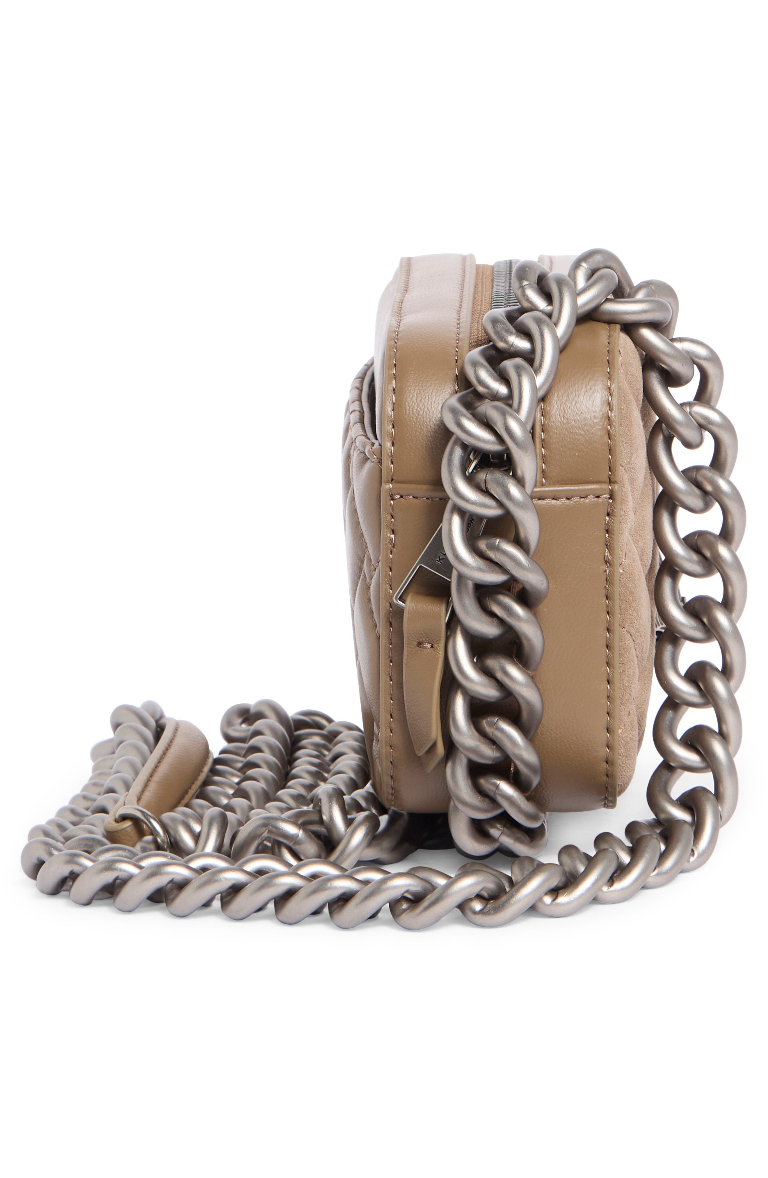 Kurt Geiger London Small Kensington Leather Camera Bag, Alternate, color, Taupe
