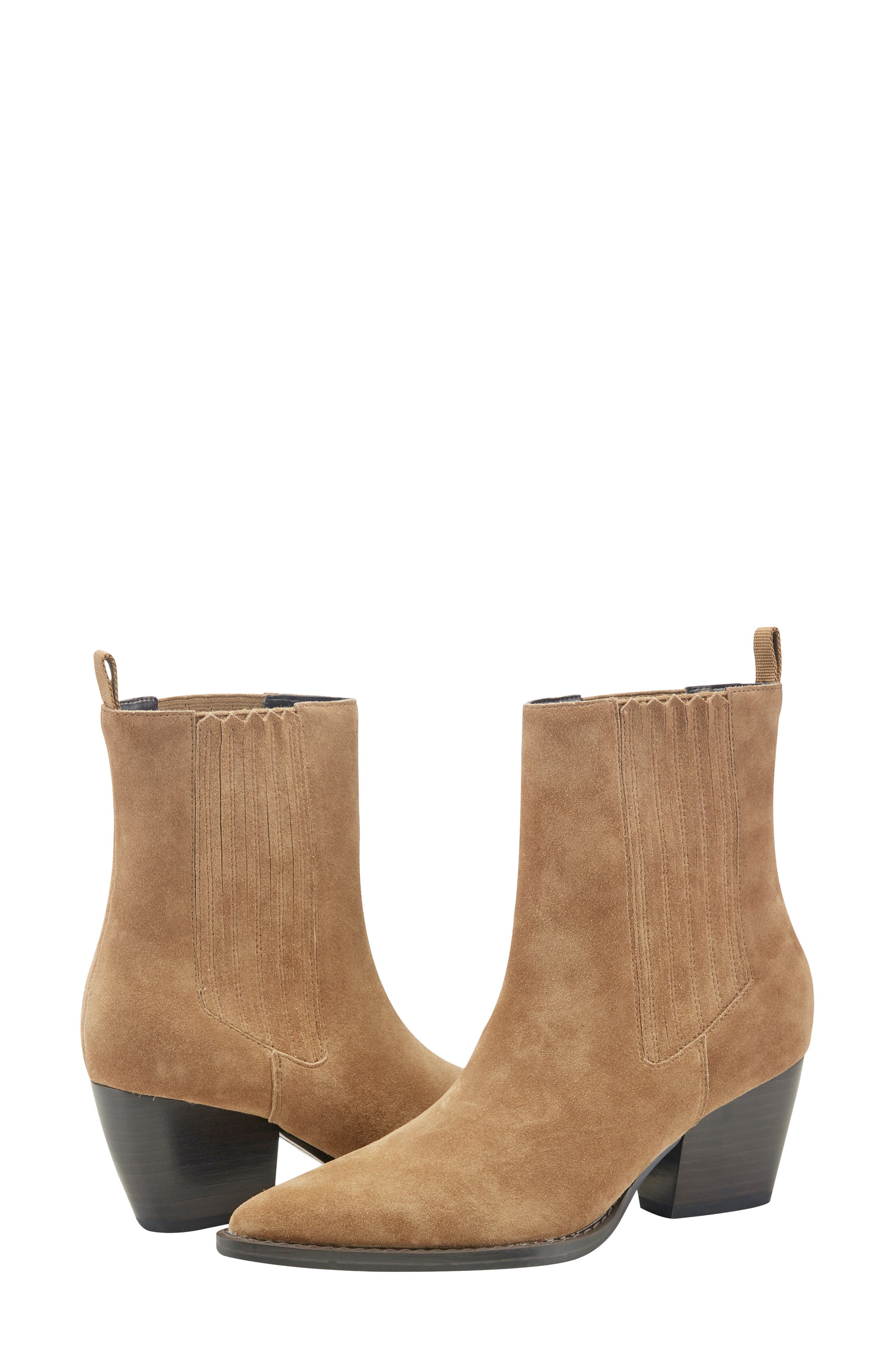 Zane Leather Chelsea Bootie, Alternate, color, MEDIUM BROWN