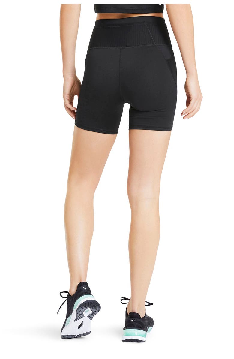 PUMA Be Bold Solid Logo Biker Shorts, Alternate, color,