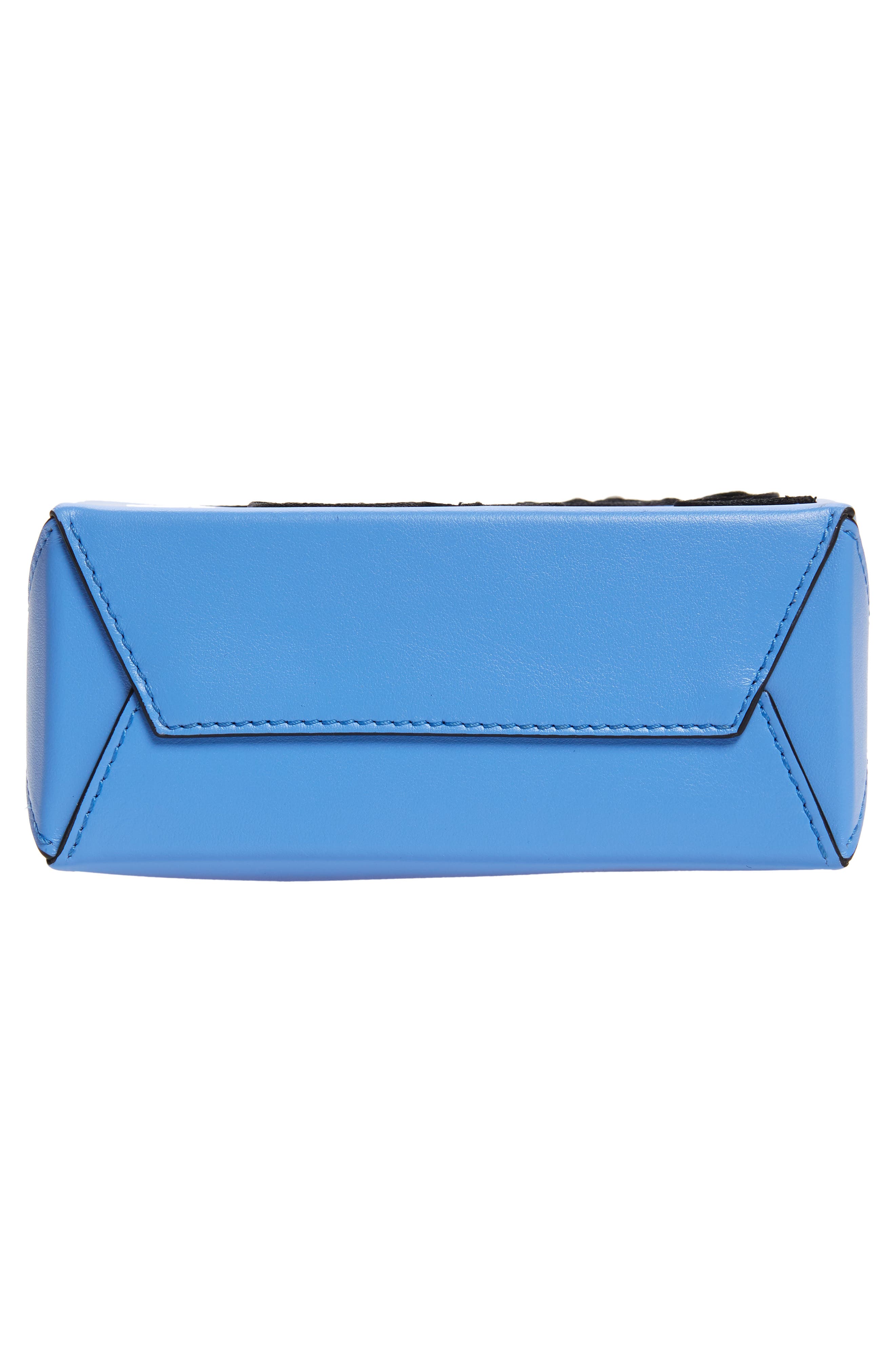 Moschino Mini Face Leather Shopper, Alternate, color, 