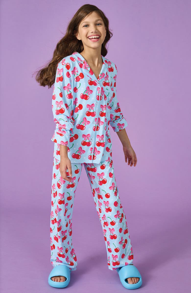 Iscream Kids' Cheerful Cherries Lounge Two-Piece Pajamas, Alternate, color, Multi