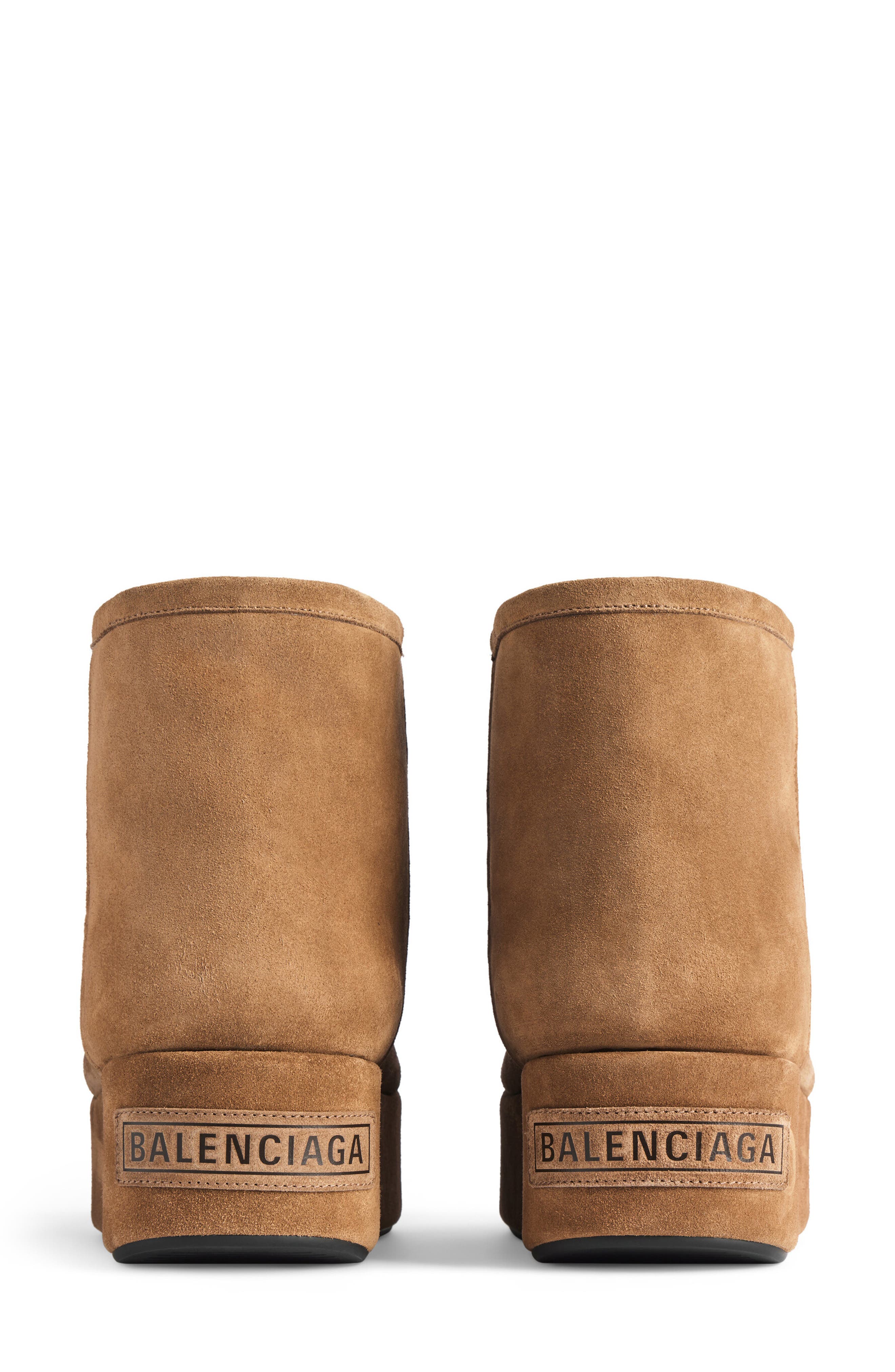 Balenciaga Alaska Platform Bootie, Alternate, color, 2200 Brown/ White