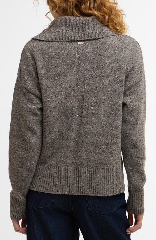 Barbour Lavensdale Wool Blend Half-zip Sweater In Gray