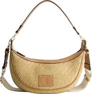 Tommy Bahama Logo Debossed Raffia Shoulder Bag
