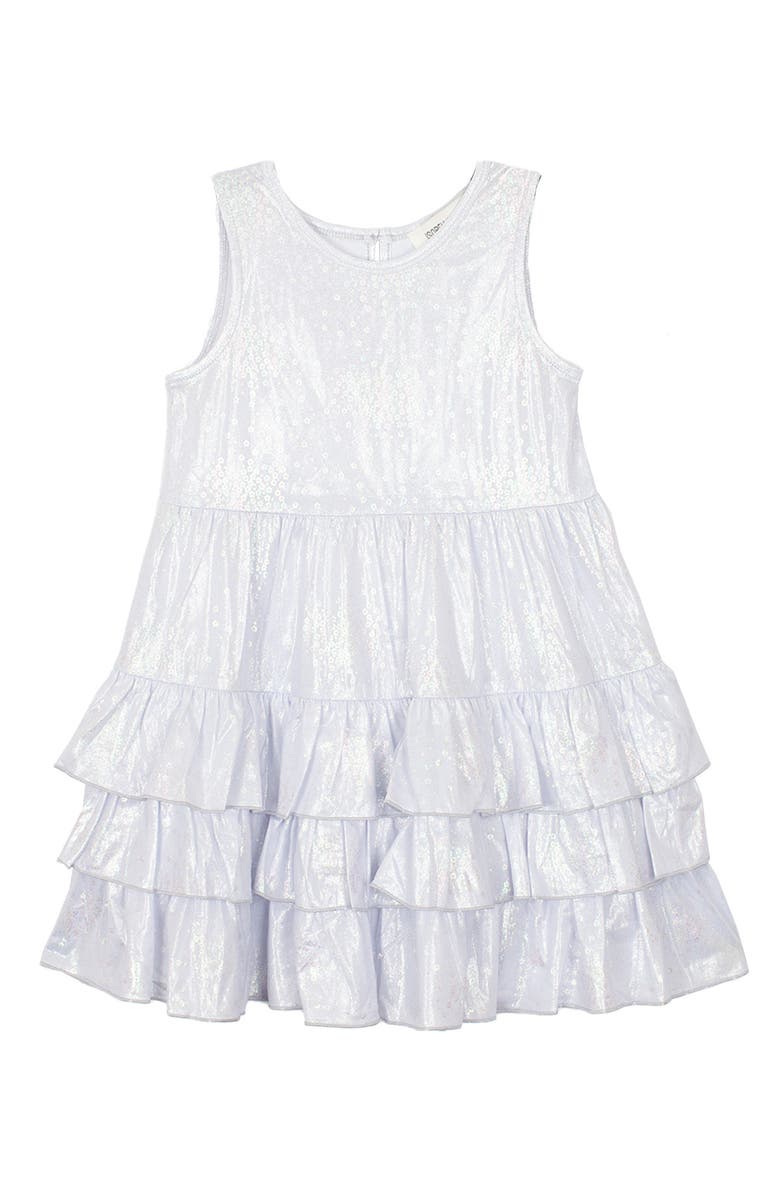 Isobella & Chloe Purple Star Glimmering Tiered Dress, Alternate, color, Purple