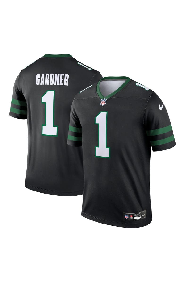 Nike Men's Nike Ahmad Sauce Gardner Black New York Jets Alternate Legend Player Performance Top, Alternate, color, Black