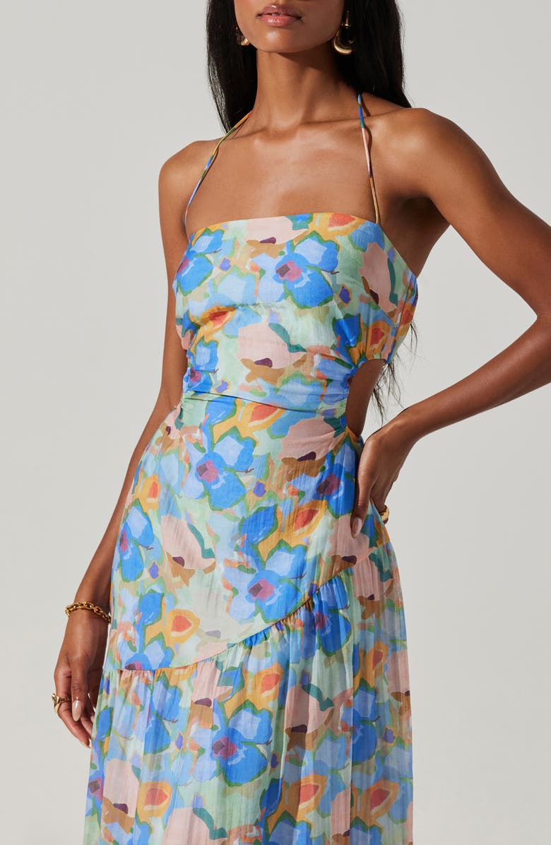 ASTR the Label Miaka Floral Print Maxi Dress, Alternate, color, 