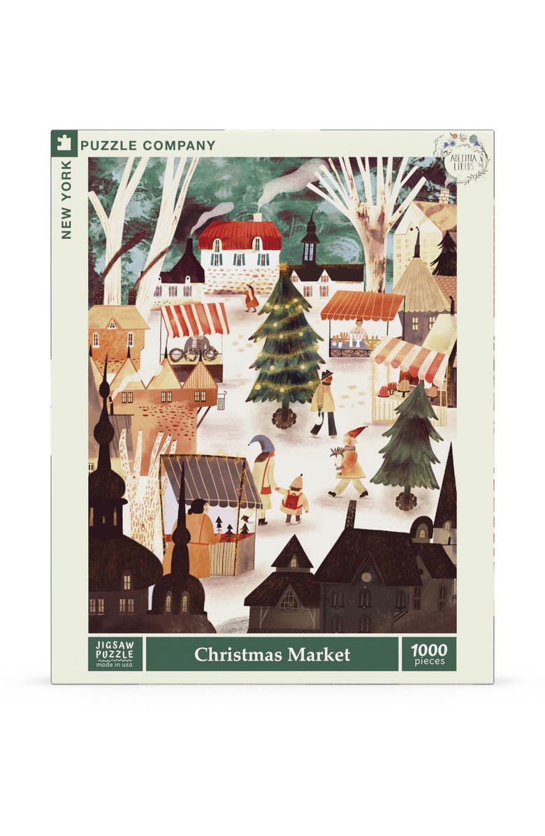 NEW YORK PUZZLE COMPANY Christmas Market 1000 Piece Puzzle, Main, color, NO COLOR