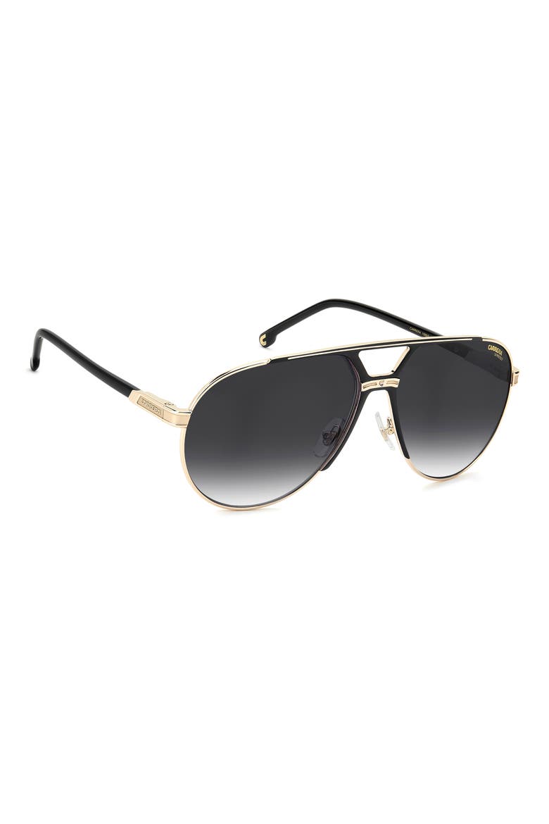 1089/S 64mm Oversize Gradient Pilot Sunglasses, Alternate, color, GOLD BLACK GREEN RED/ GREY