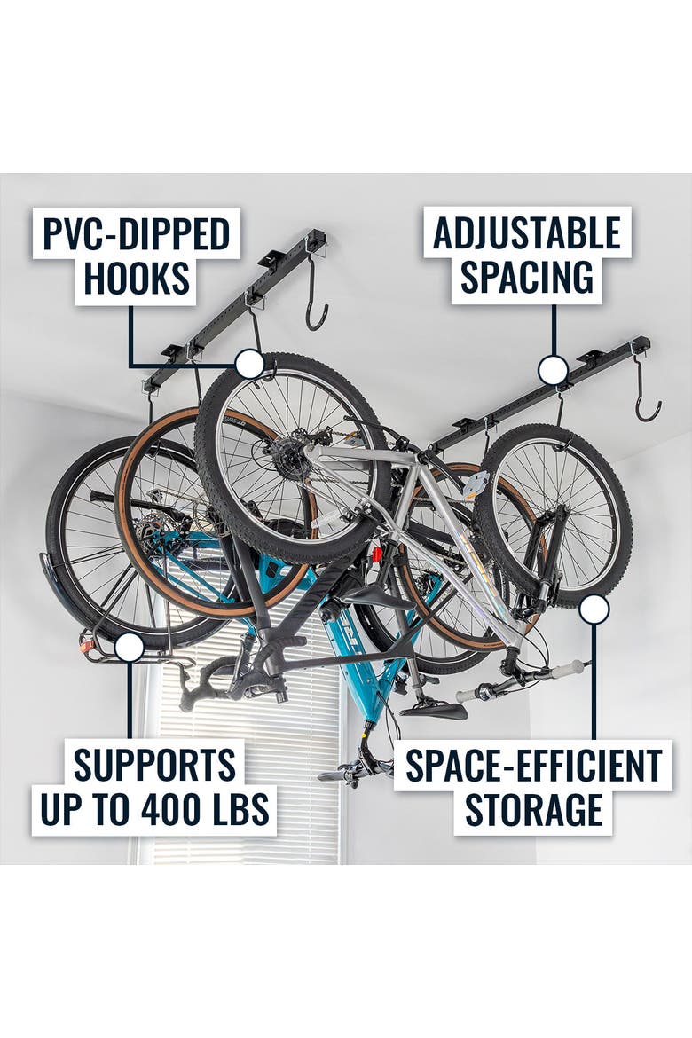 G-Bike Ceiling | Adjustable Ceiling Storage System | Holds up to 8 Bikes, Alternate, color, Black
