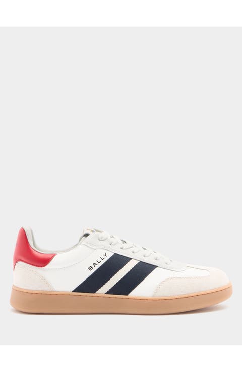 Retro Crest Sneaker in Plain Leather