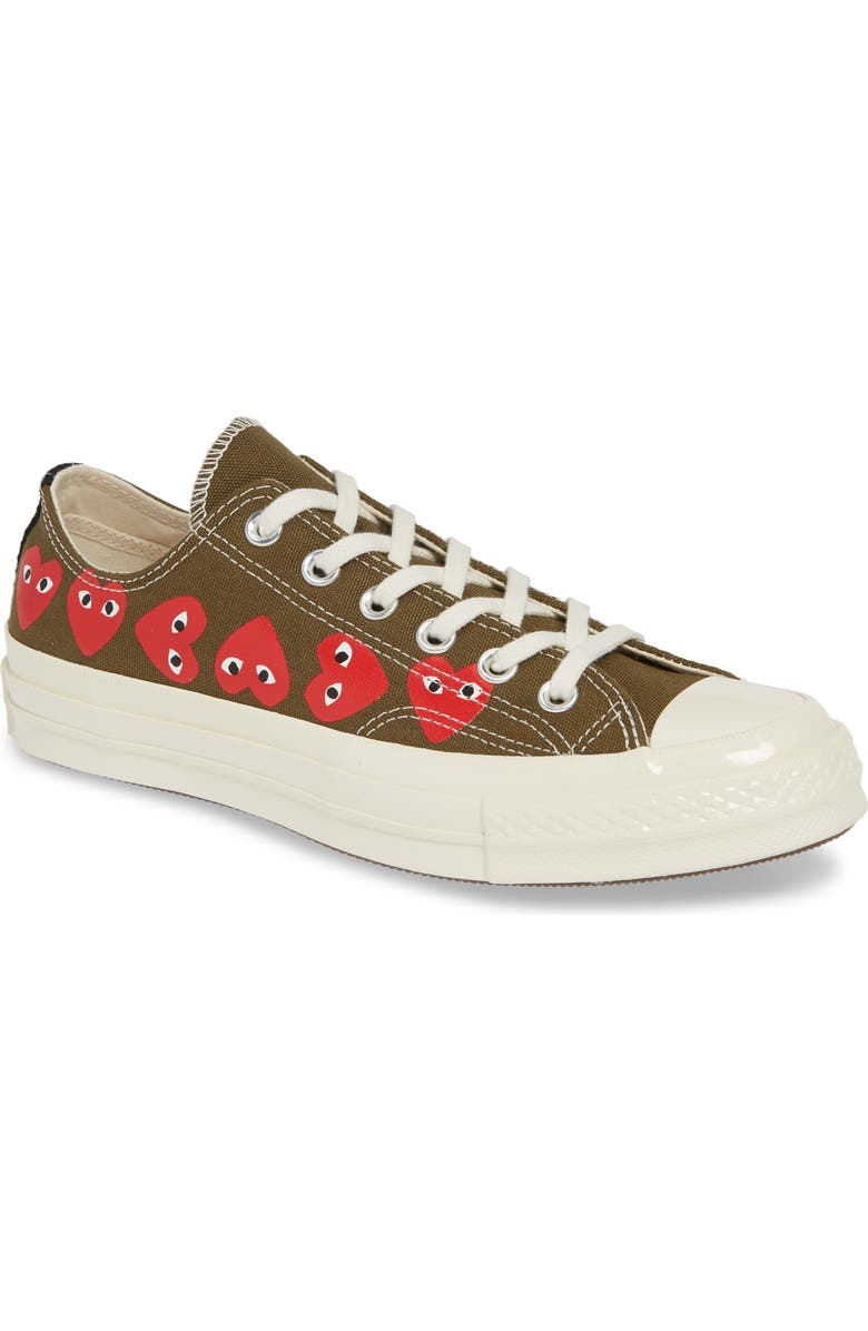 Comme des Garçons PLAY x Converse Gender Inclusive Chuck Taylor<sup>®</sup> All Star<sup>®</sup> Low Top Sneaker, Main, color,