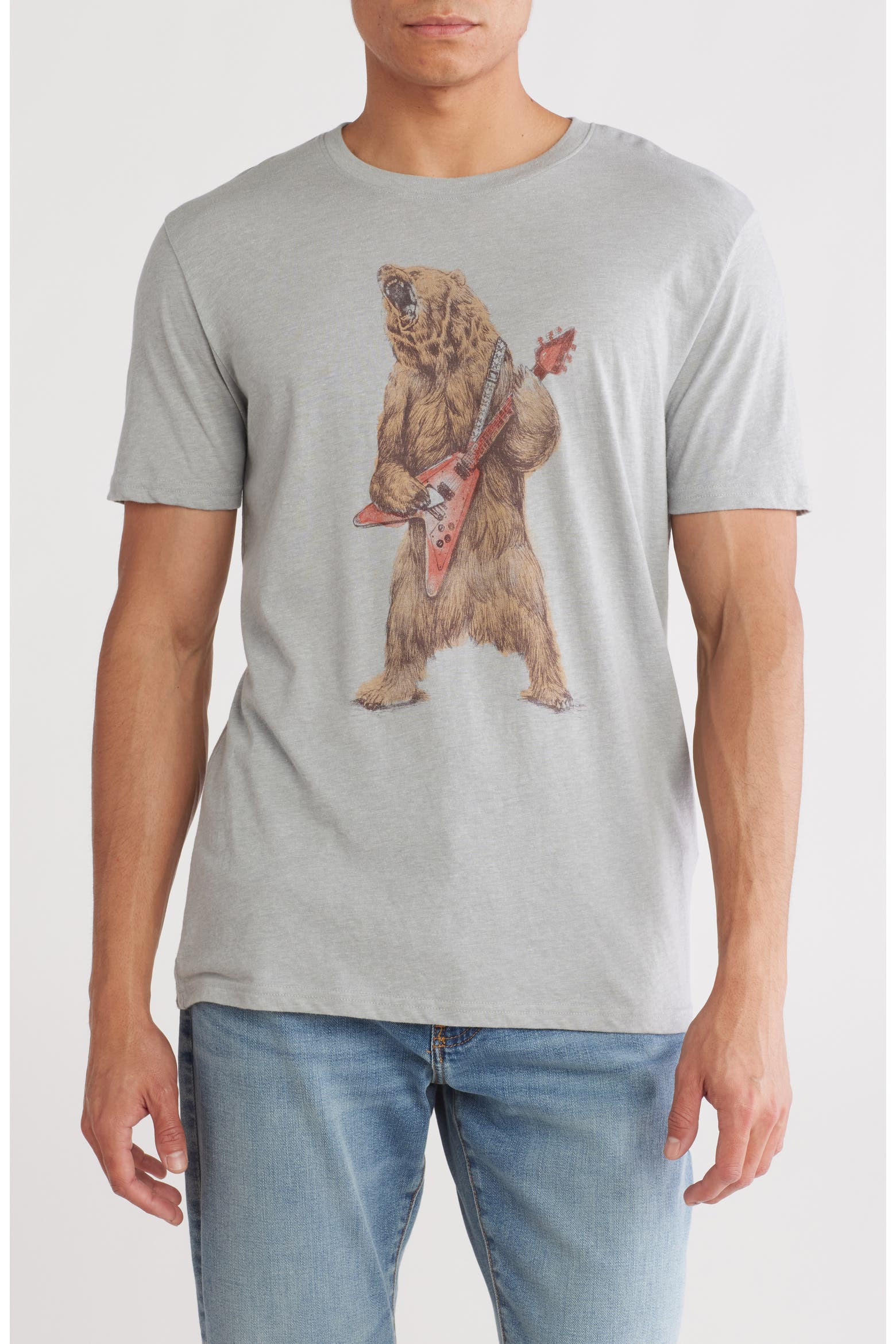 Bear Quilt Rack Lucky Brand Rockin' Bear Graphic T-Shirt (Men) | Nordstromrack