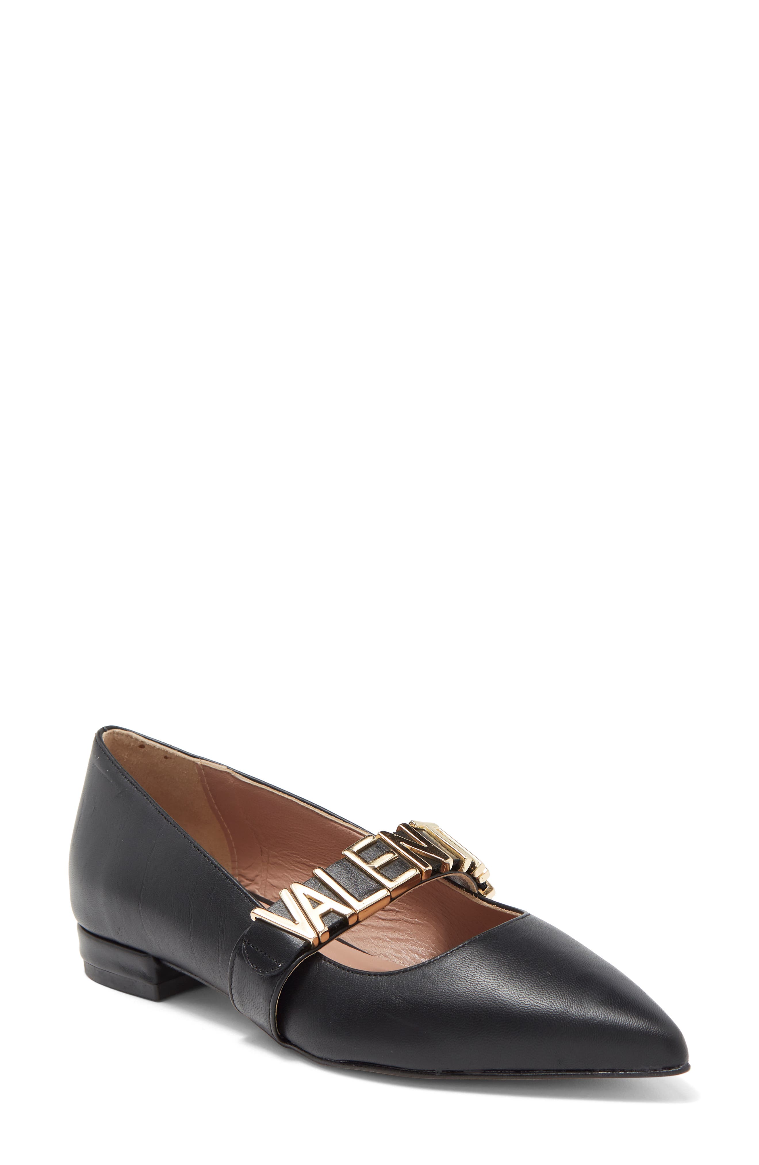 VALENTINO BY MARIO VALENTINO Claudia Logo Strap Flat, Main, color, 