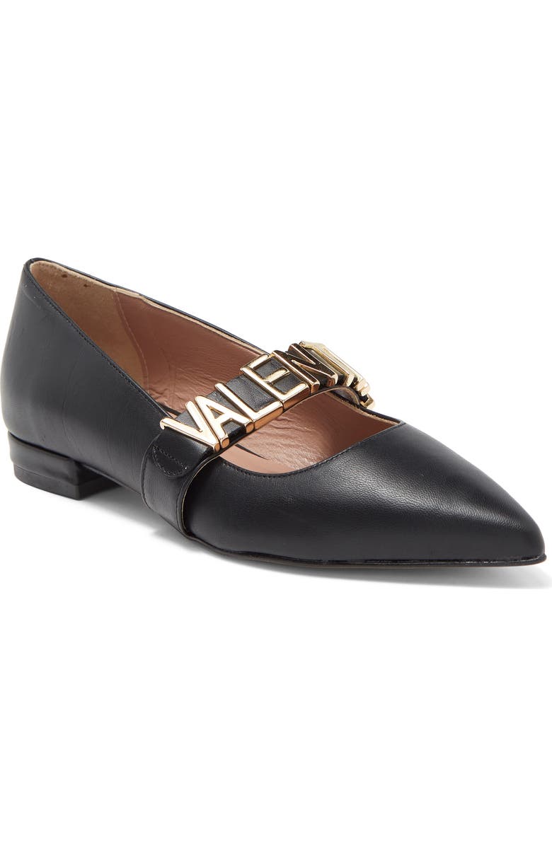 VALENTINO BY MARIO VALENTINO Claudia Logo Strap Flat, Main, color,