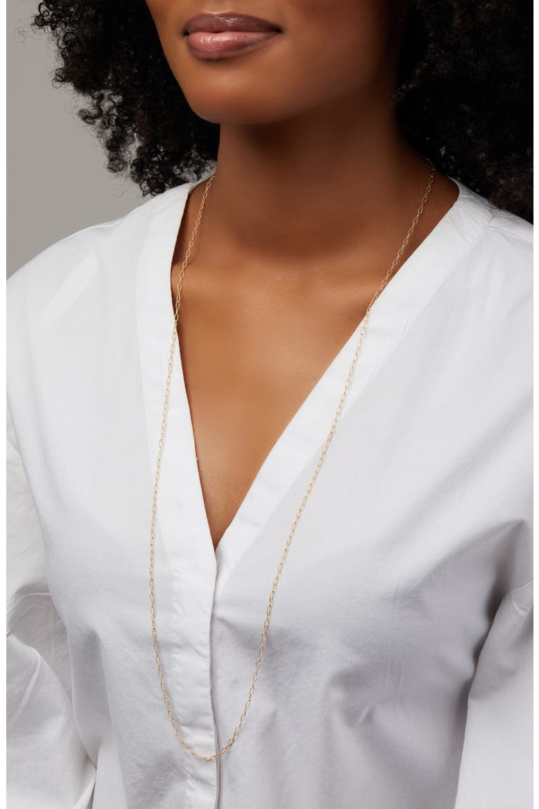 14K Gold Link Chain Long Necklace (Nordstrom Exclusive), Alternate, color, YELLOW GOLD