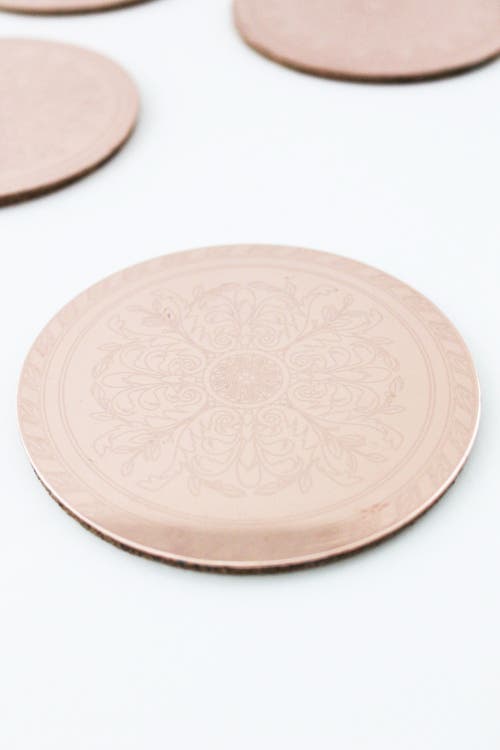 Coppermill Kitchen Vintage Inspired Copper Coasters, Set Of 4 In Copper