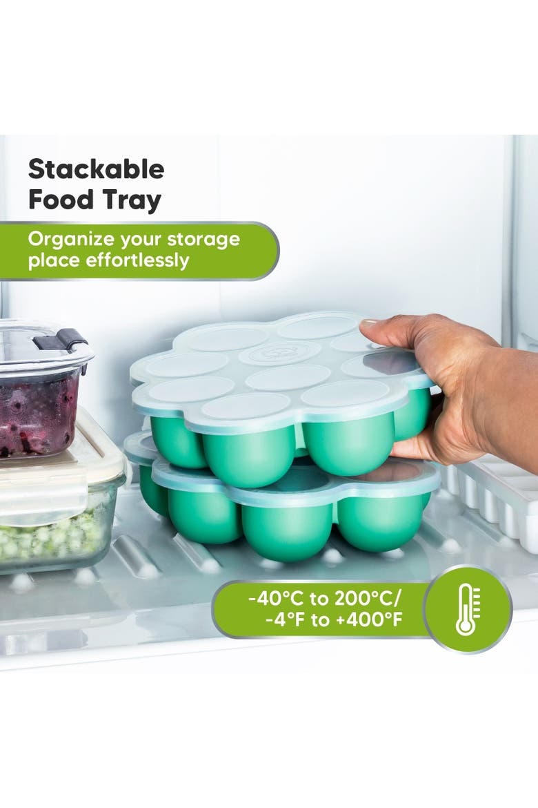 Prep Silicone Baby Food Tray, Alternate, color, Alpine Green