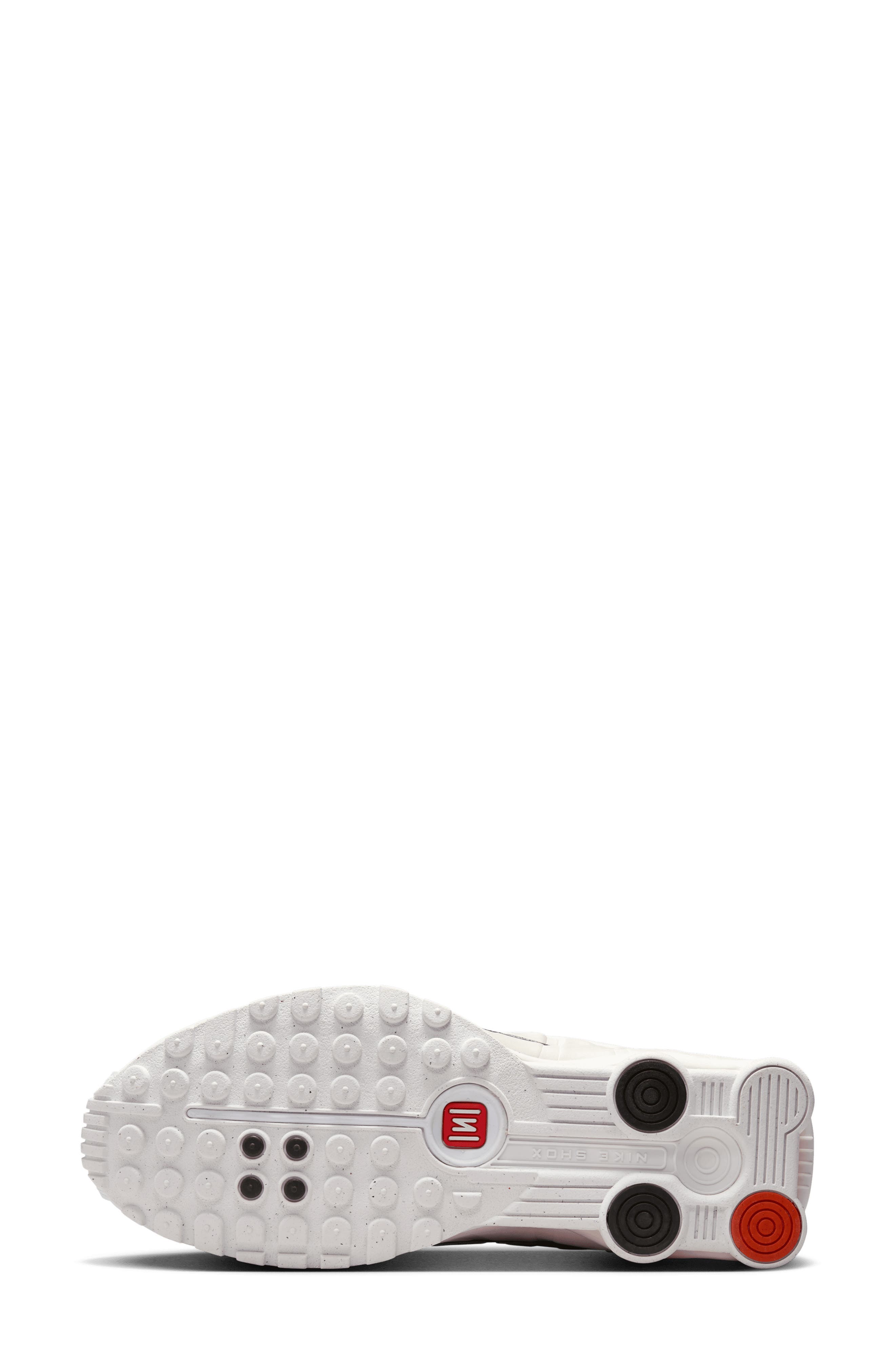 Nike Shox R4 Sneaker, Alternate, color, White/ Phantom/ Red/ White