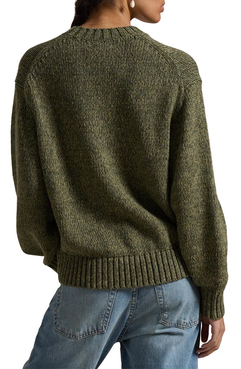 Polo Ralph Lauren Logo Cotton Graphic Crewneck Sweater, Alternate, color,