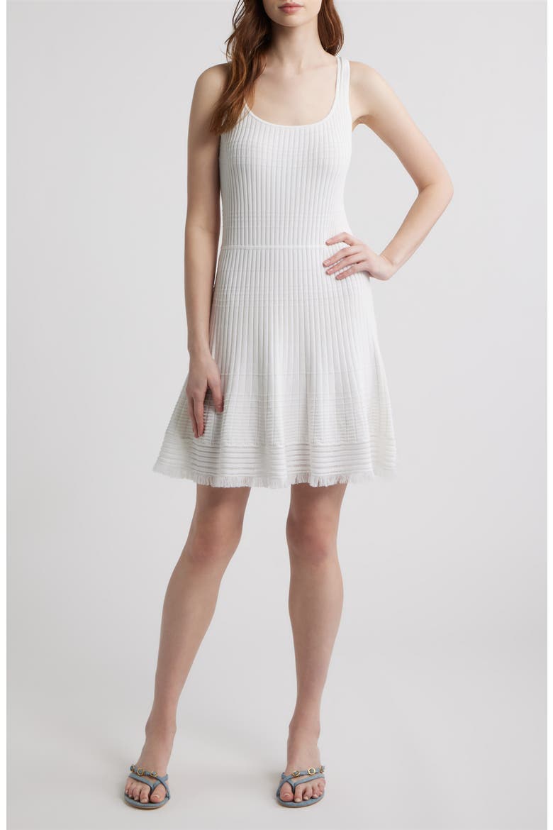 Ayan Rib Minidress, Main, color, WHITE