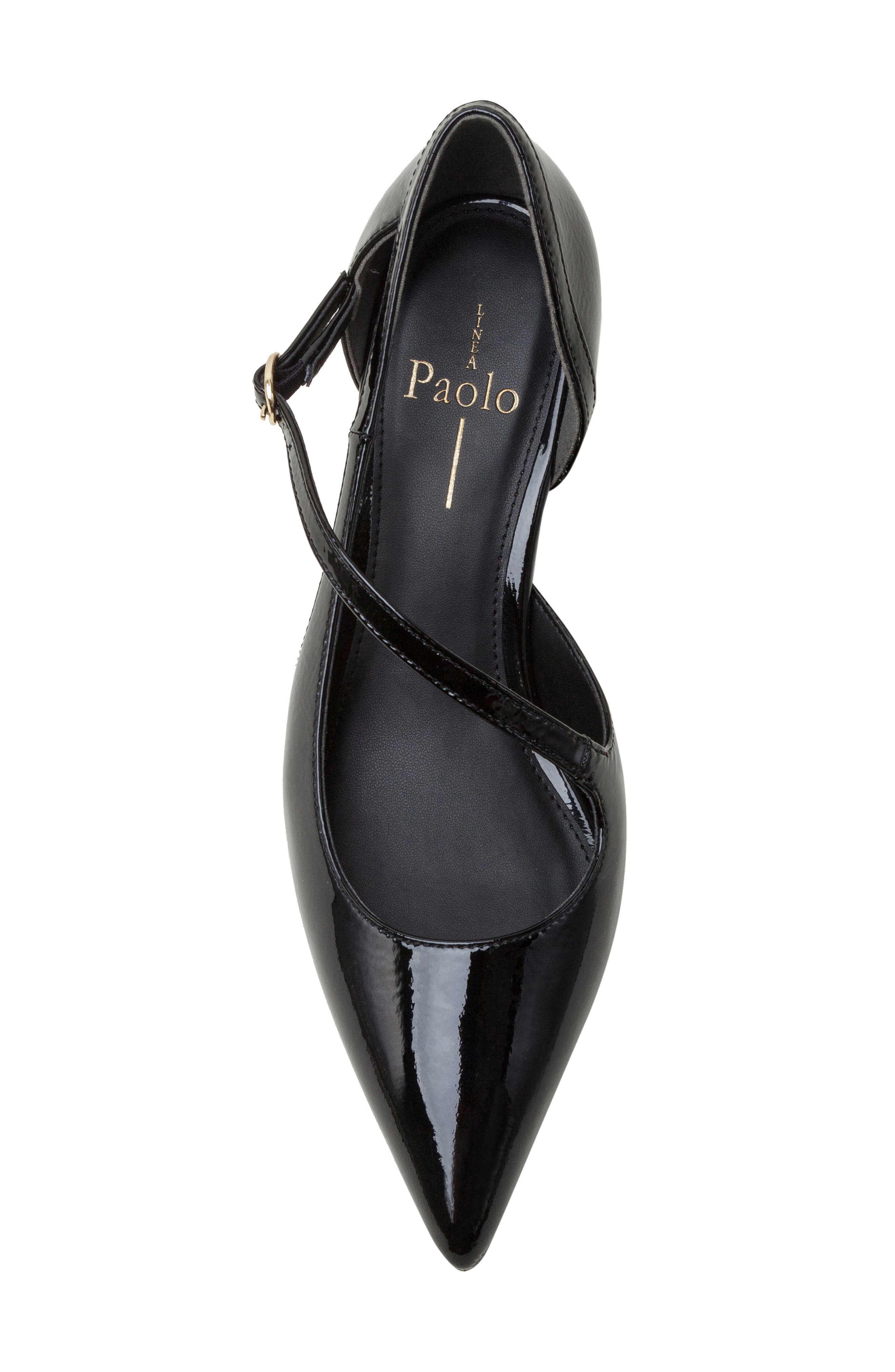 Linea Paolo Biondy Pointed Toe Half d'Orsay Pump, Alternate, color, Black