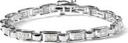 Haus of Brilliance 14K White Gold 1.00 Cttw Princess-Cut Diamond Link Bracelet -