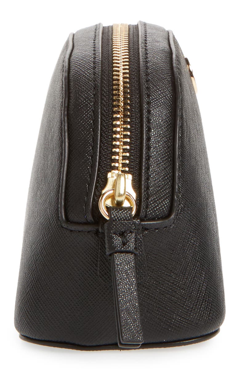 Tory Burch Robinson Small Leather Cosmetic Bag, Alternate, color, 