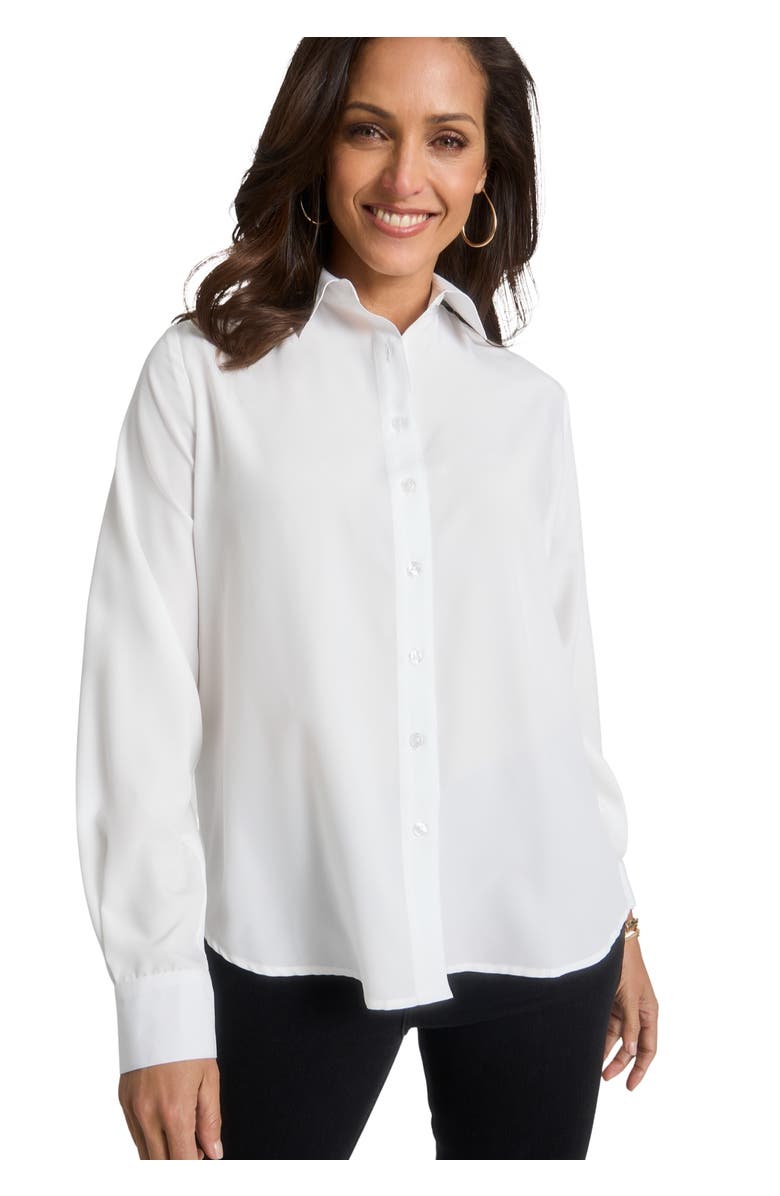 Jessica London Mixed Media Shirt, Main, color, 