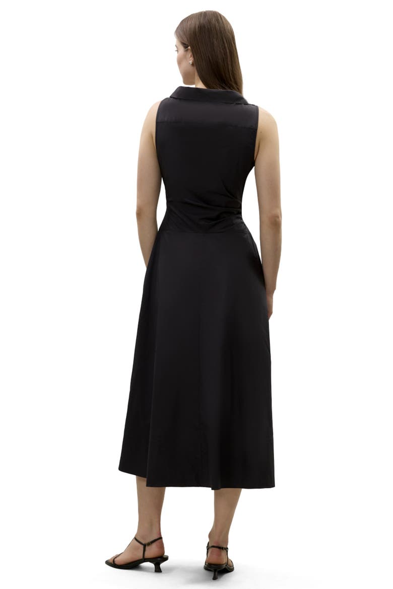 Isla Poplin Dress, Alternate, color, Black