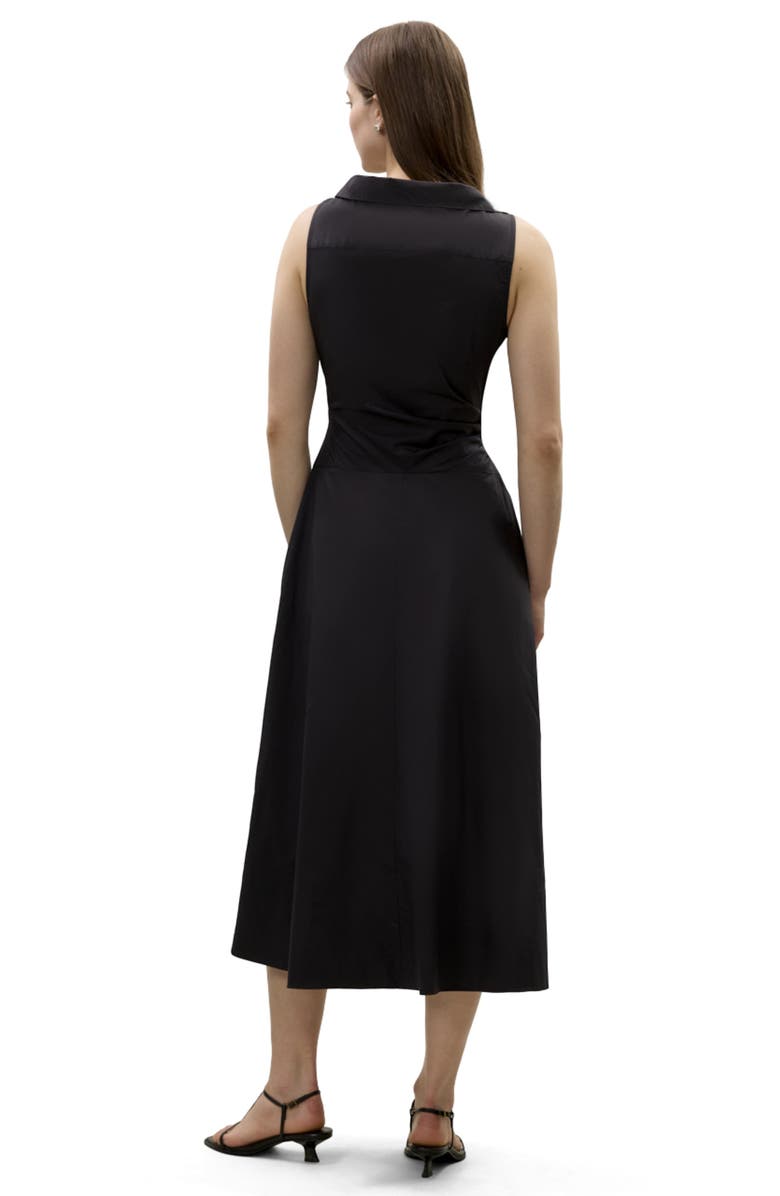 Rebecca Taylor Isla Poplin Dress, Alternate, color, Black